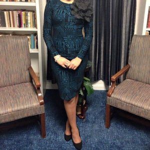 Black Echo Midi Dress